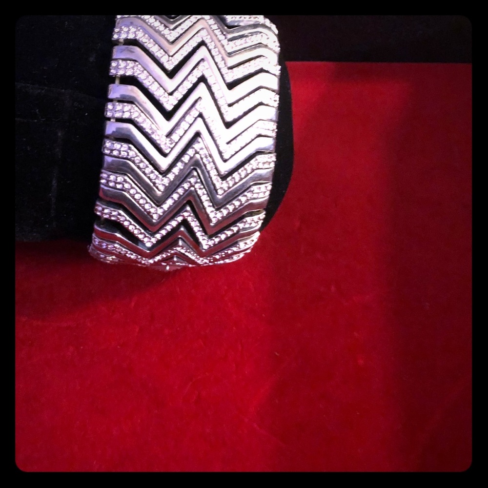 Silver Stretch Stoned Bracelet